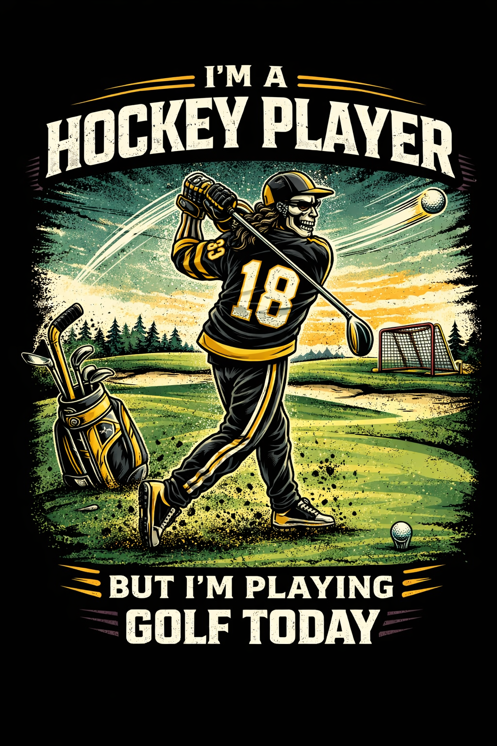 Hockey Player Playing Golf Today