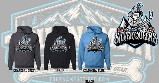 Silver Queens Mascot hoodie colors and design