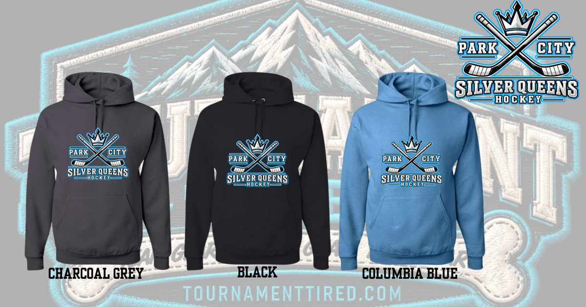 Silver Queens Crossed sticks hoodie colors and design